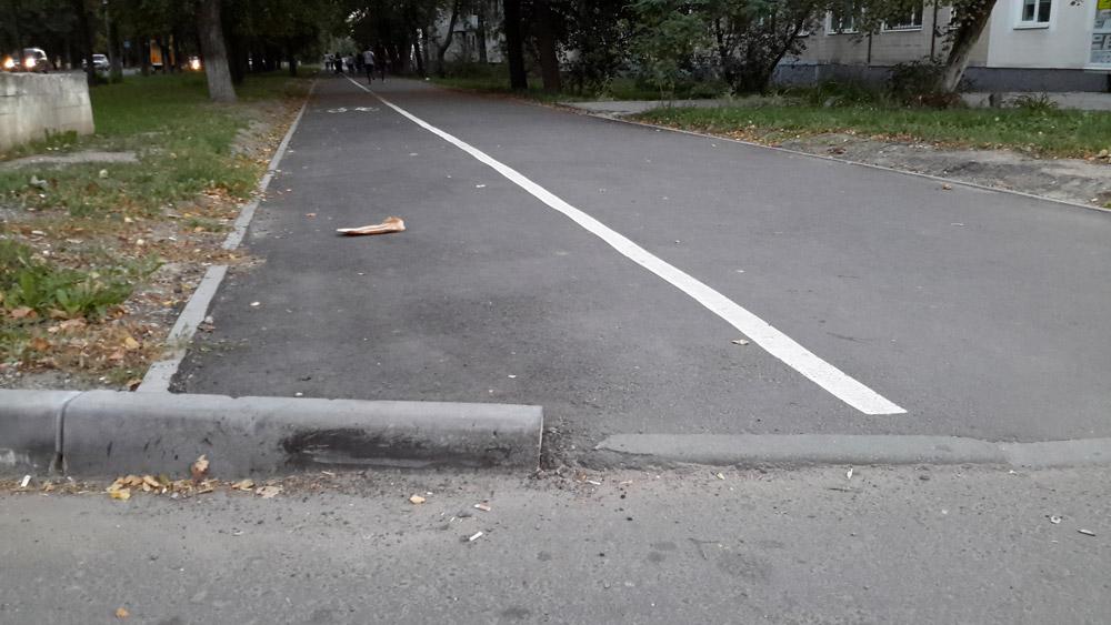 Велодорожка на улице Герасима Кондратьева в Сумах